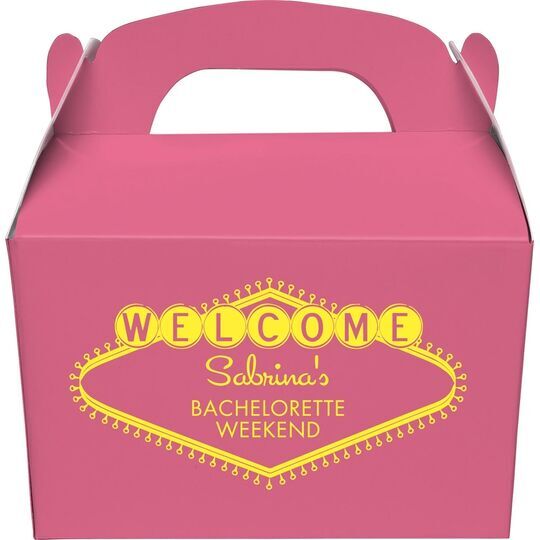 Welcome Marquee Gable Favor Boxes